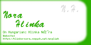 nora hlinka business card